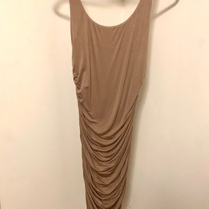 VICI Mamacita Ruched Tank Dress - Taupe